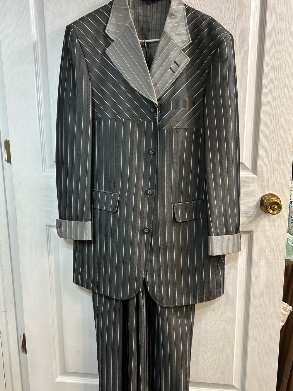 Pallini Gray Pinstripe 2 Piece Suit 32R